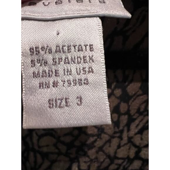 Chico's Traveler Leopard Print Shirt Sz 3 XL Art-to-Wear Animal 3/4 Sleeve Wrap - Picture 7 of 13